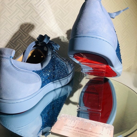 ⚡️SALE Louboutin Louis Junior Spike Flat Suede - Picture 5 of 10